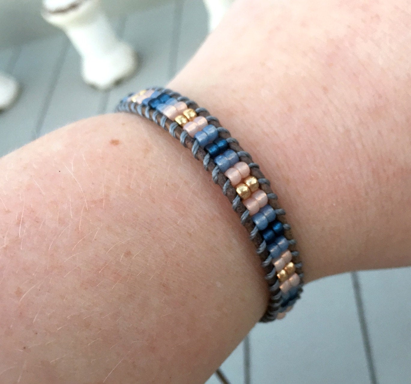 Ladder woven Bracelet, Stack Friendship bracelet