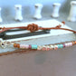Purple, Brown, and Aqua Adjustable Stack bracelet, boho Friendship stack set