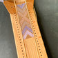 Lilac and Tan Bead Chevron Loom Woven Cuff Bracelet