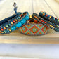 Dark Teal Beaded Macrame Bracelet and Diamond Loom Set