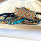 Dark Teal Beaded Macrame Bracelet and Diamond Loom Set