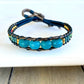 Dark Teal Beaded Macrame Bracelet