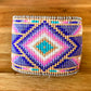 Purple and Gold Bead Loom Woven Wide Beaded Cuff Bracelet