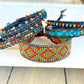 Dark Teal Beaded Macrame Bracelet and Diamond Loom Set