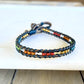 Dark Teal Beaded Macrame Bracelet