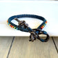 Dark Teal Beaded Macrame Bracelet
