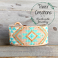 Aqua and Seafoam Beach Tribal Loom Leather Cuff Bracelet