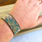 Sage and Turquoise Starburst Quilt Beaded Loom Woven Bracelet