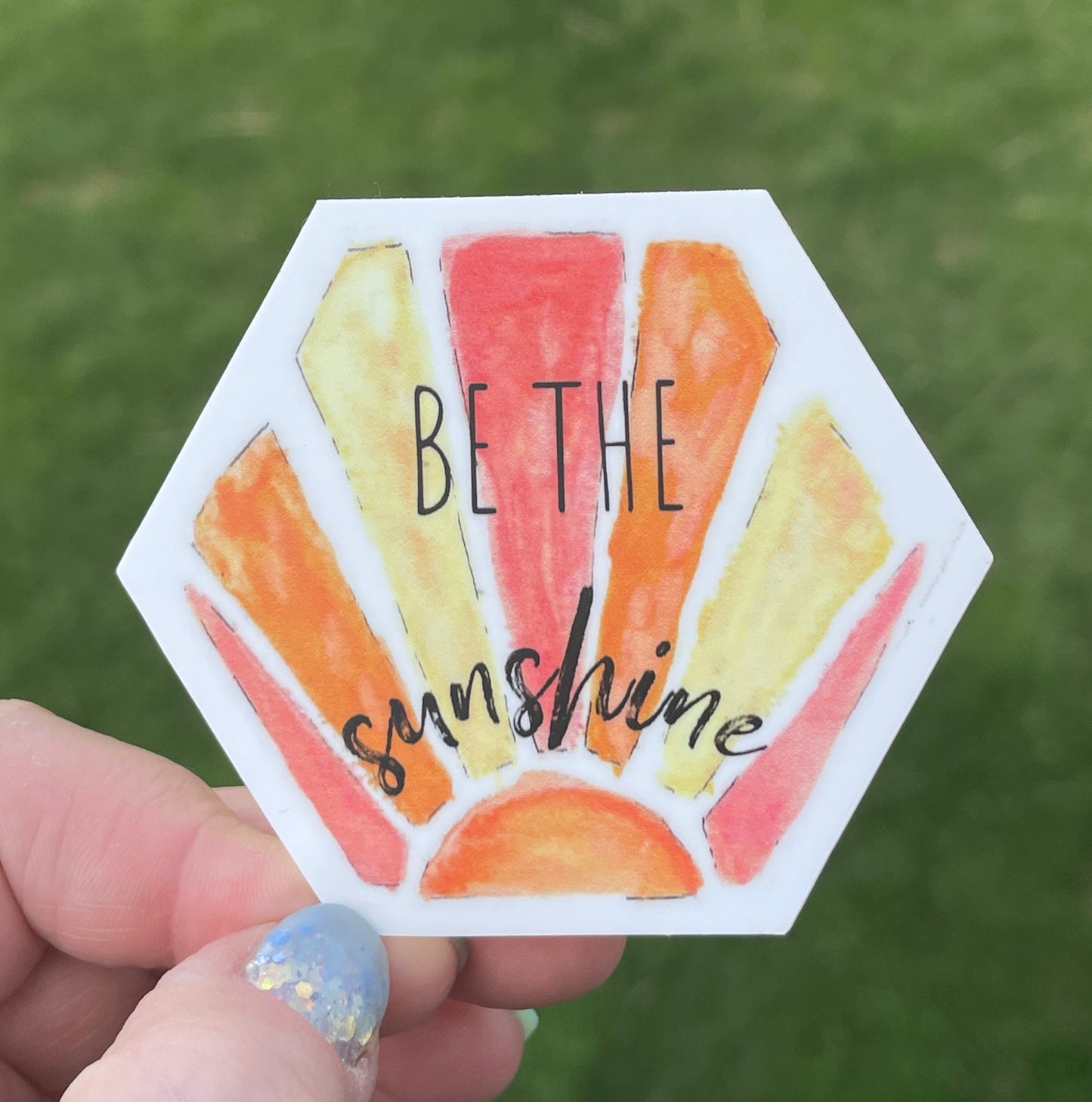 Be The Sunshine Hexagon Sticker