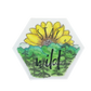 Stay Wild mountain Sunflower Sticker