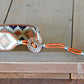 Copper, Navy, Blush, Gray Diamond Bead Loom Woven Leather Bracelet