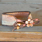 Ombre Copper to Silver tone Hand Beaded Cuff Bracelet